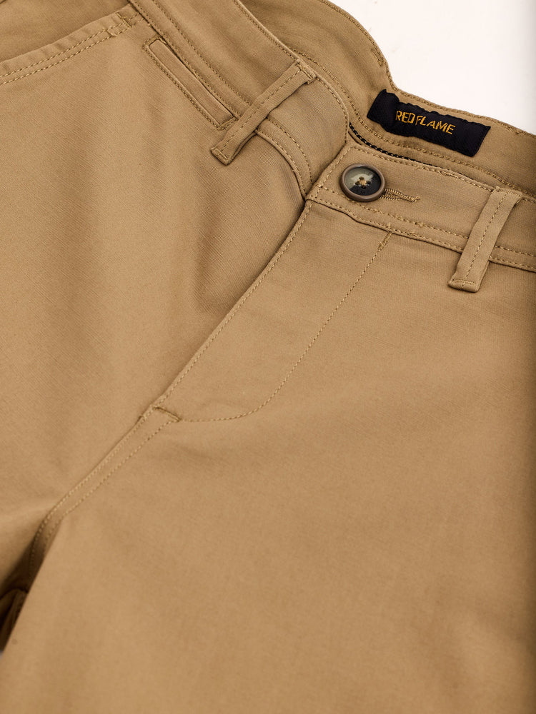 Khaki Stretch Slim Fit Trouser