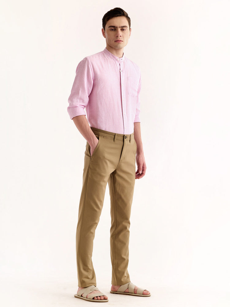 Khaki Stretch Slim Fit Trouser