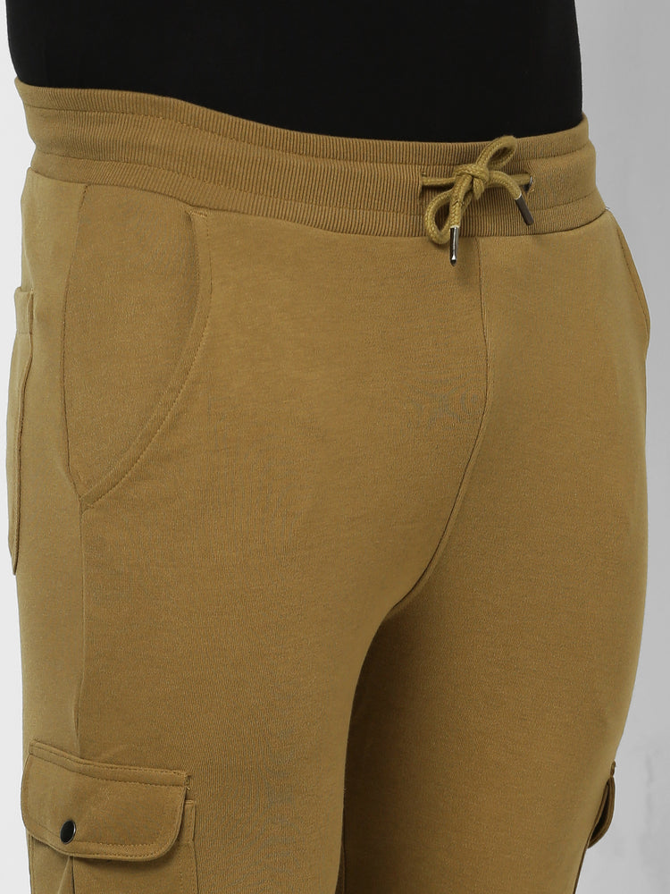 Khaki Solid Cargo Jogger