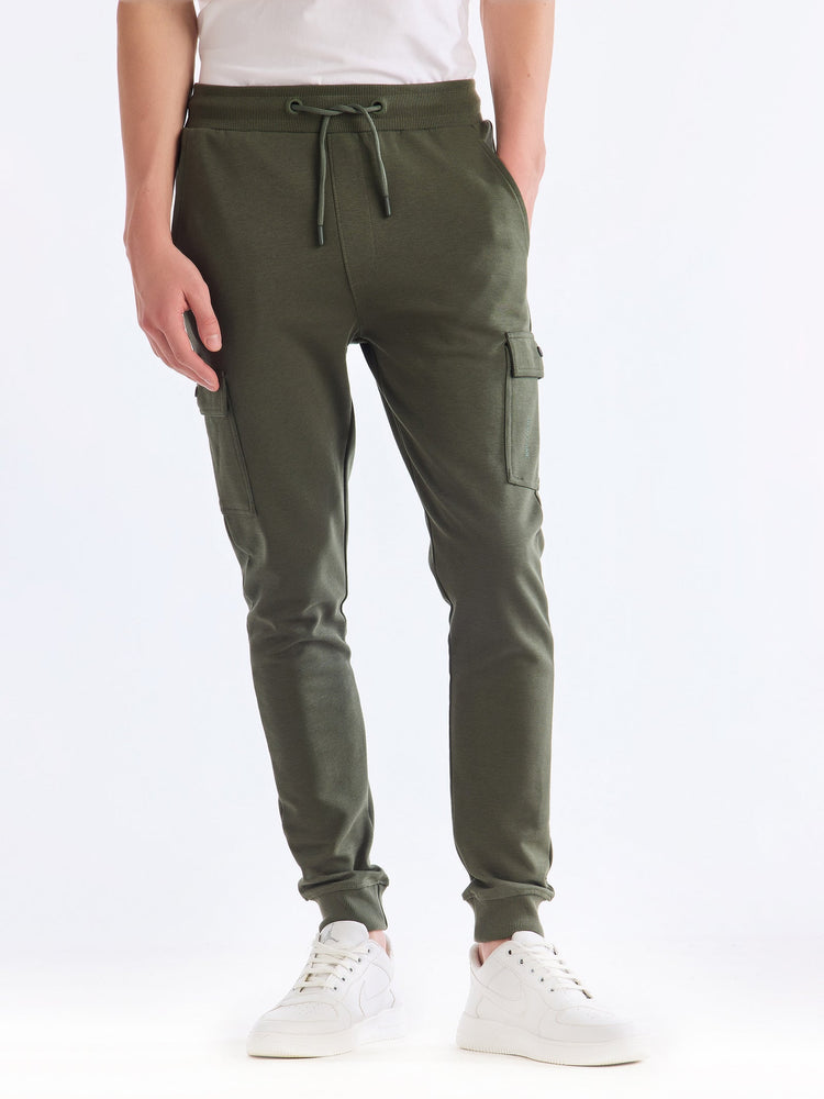 Green Solid Regular Fit Jogger