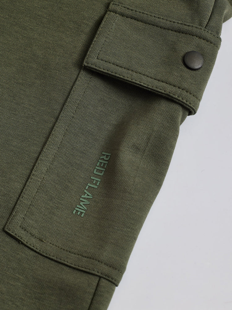 Green Solid Regular Fit Jogger