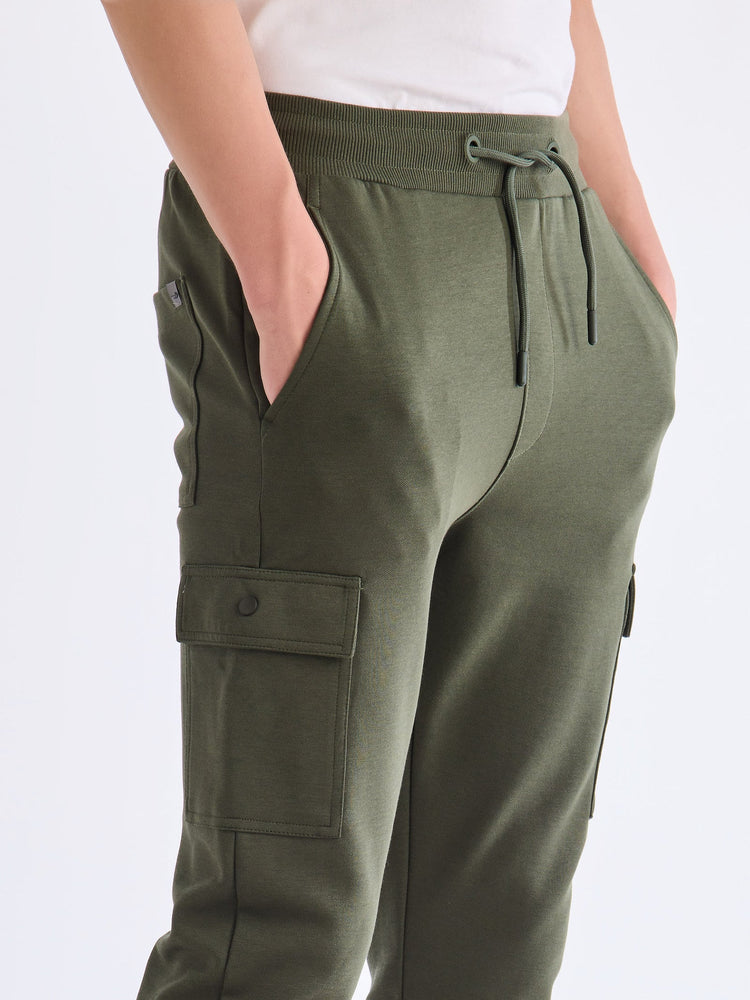Green Solid Regular Fit Jogger