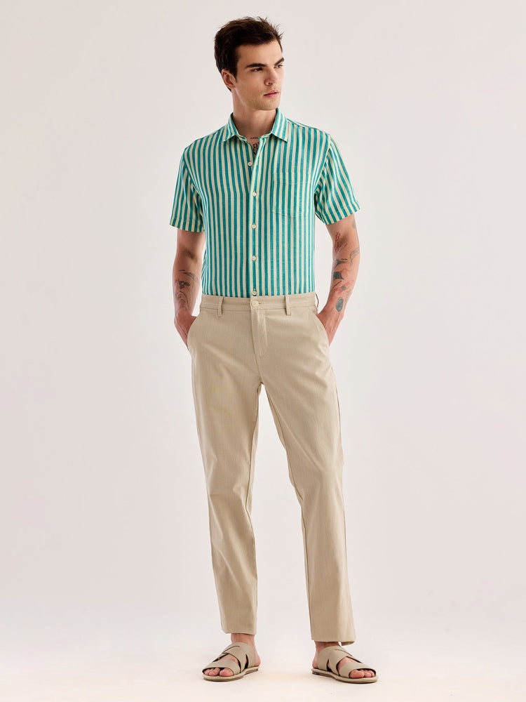 Cream Relax Fit Trouser