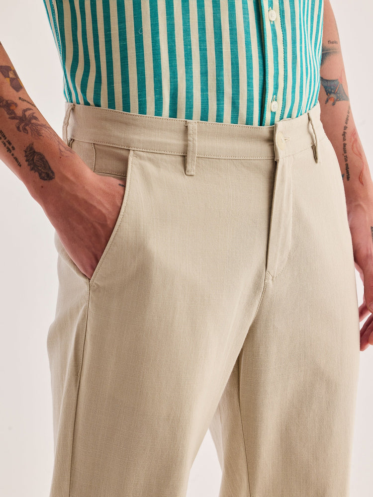 Cream Relax Fit Trouser