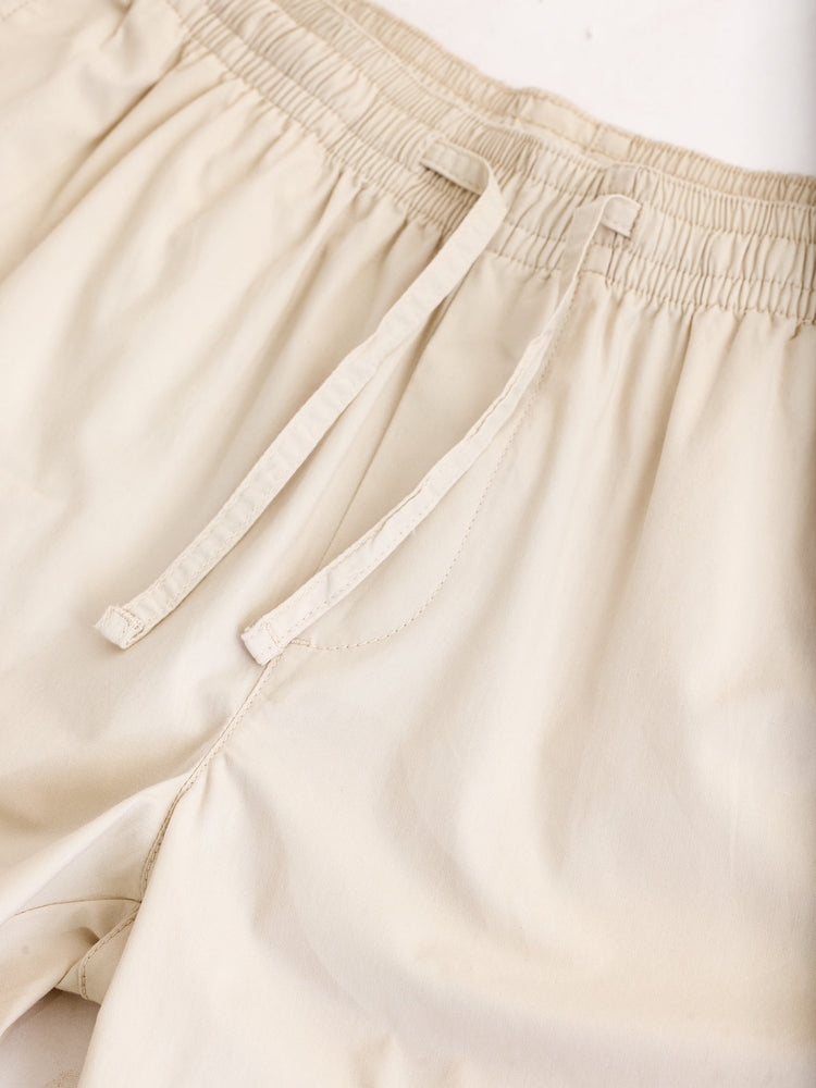Cream Solid Stretch Short