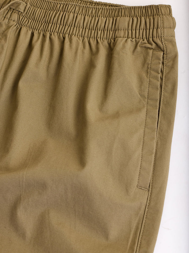 Khaki Solid Stretch Short