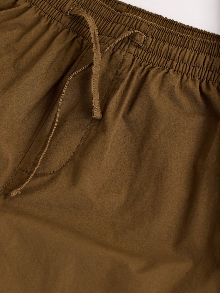 Khaki Solid Stretch Short