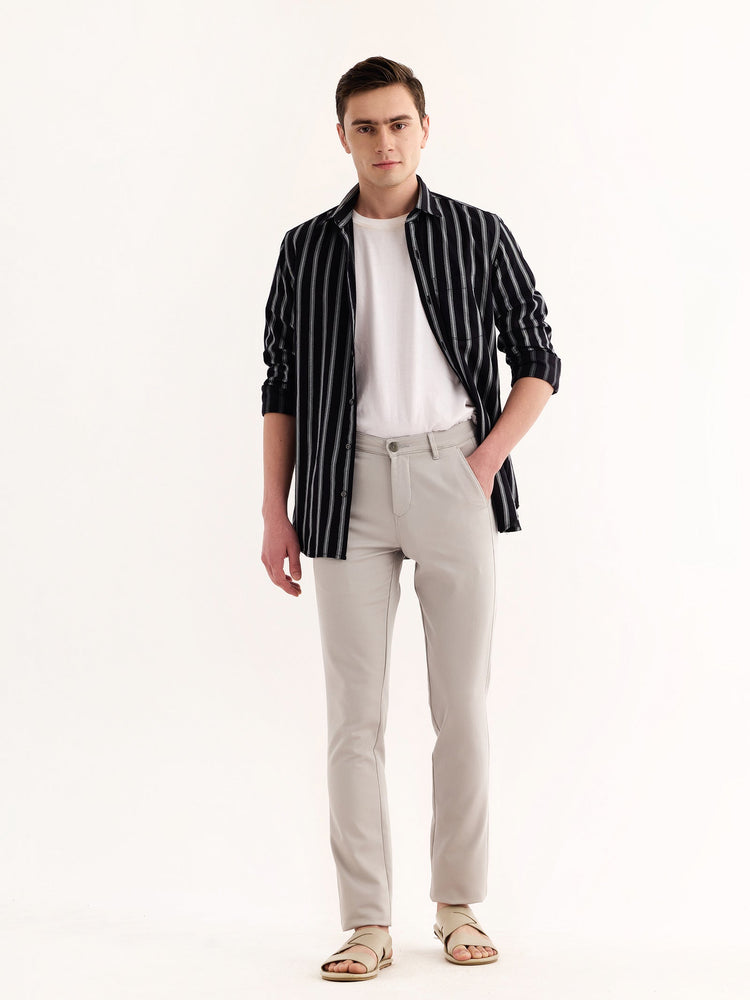 Grey Stretch Slim Fit Trouser