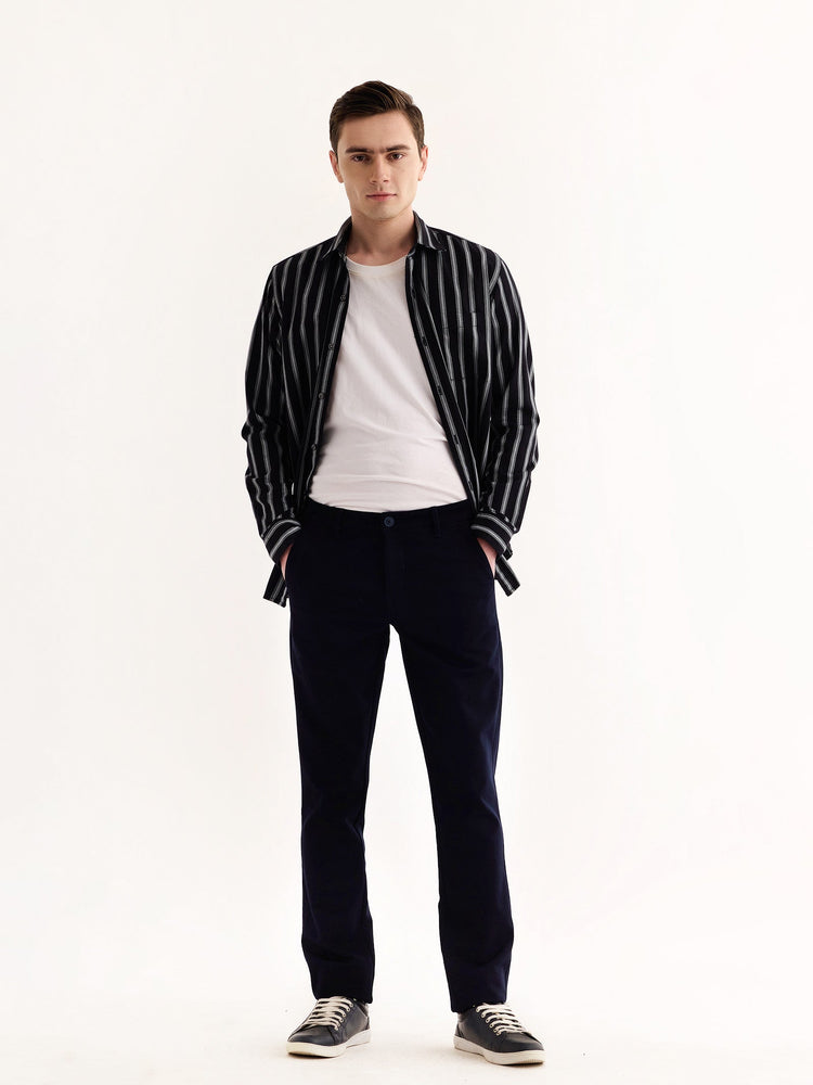 Navy Stretch Slim Fit Trouser