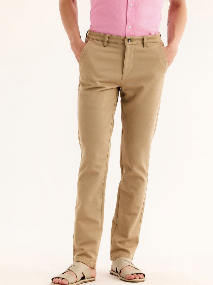 Khaki Stretch Slim Fit Trouser