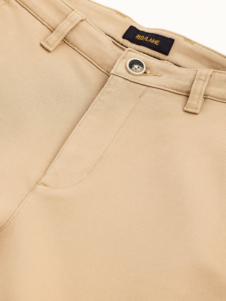 Khaki Stretch Slim Fit Trouser