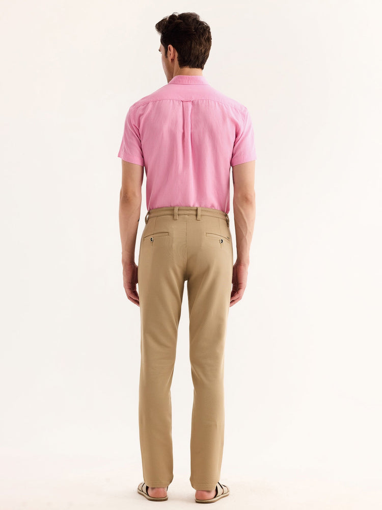 Khaki Stretch Slim Fit Trouser