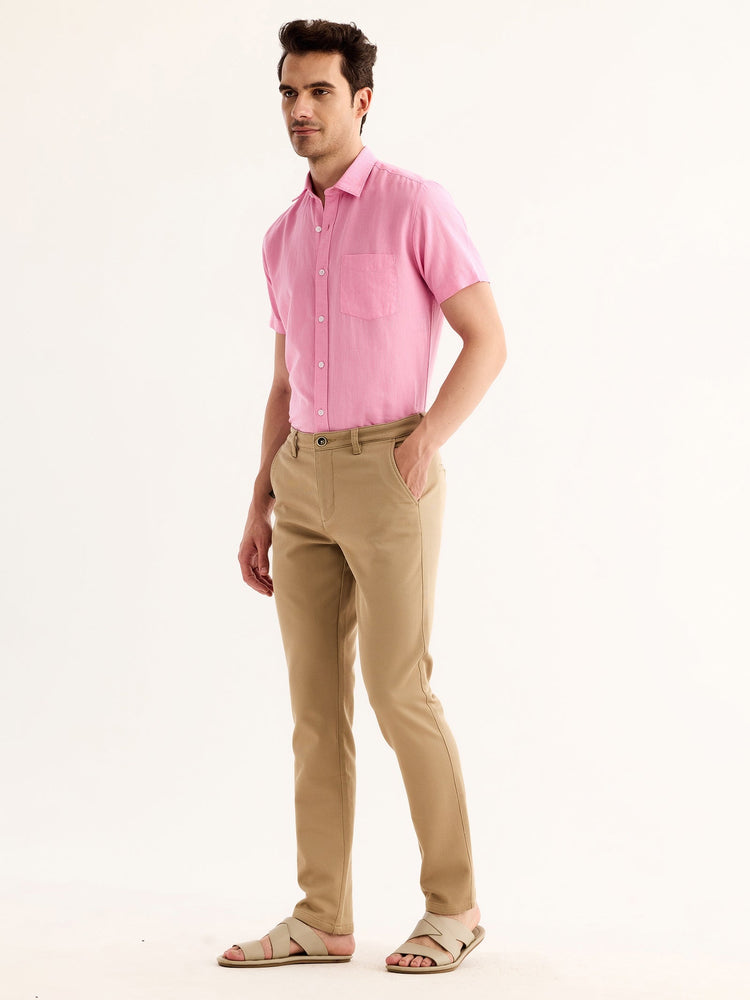 Khaki Stretch Slim Fit Trouser