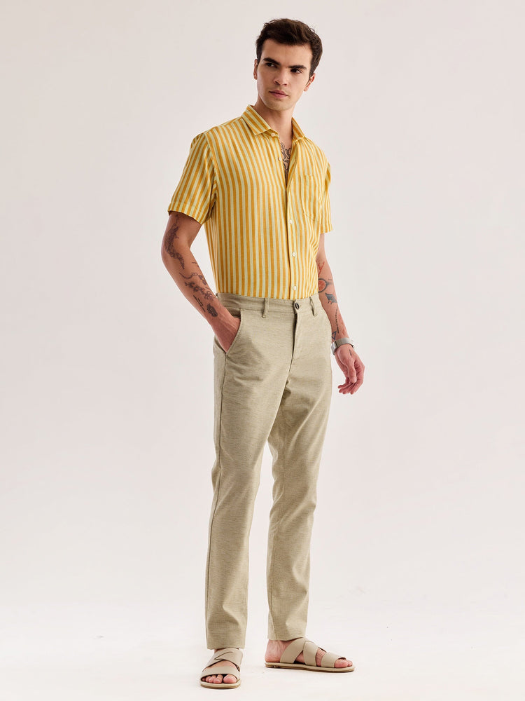 Green Stretch Slim Fit Trouser