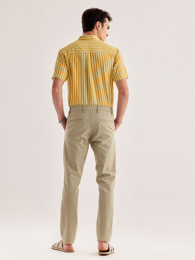 Green Stretch Slim Fit Trouser