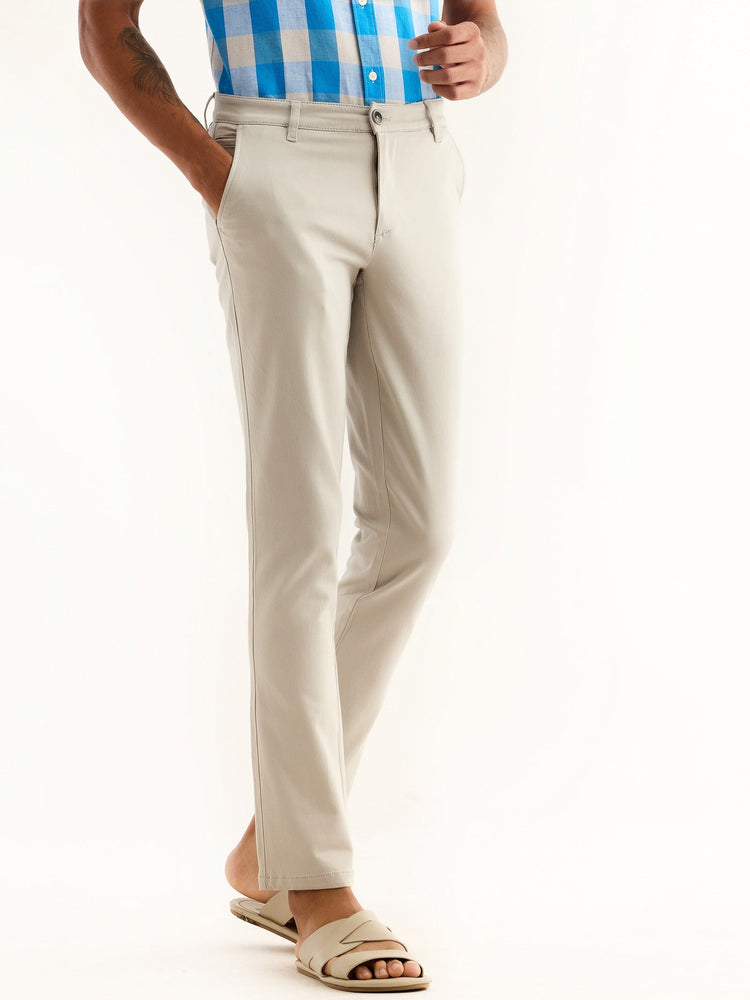 Grey Stretch Slim Fit Trouser