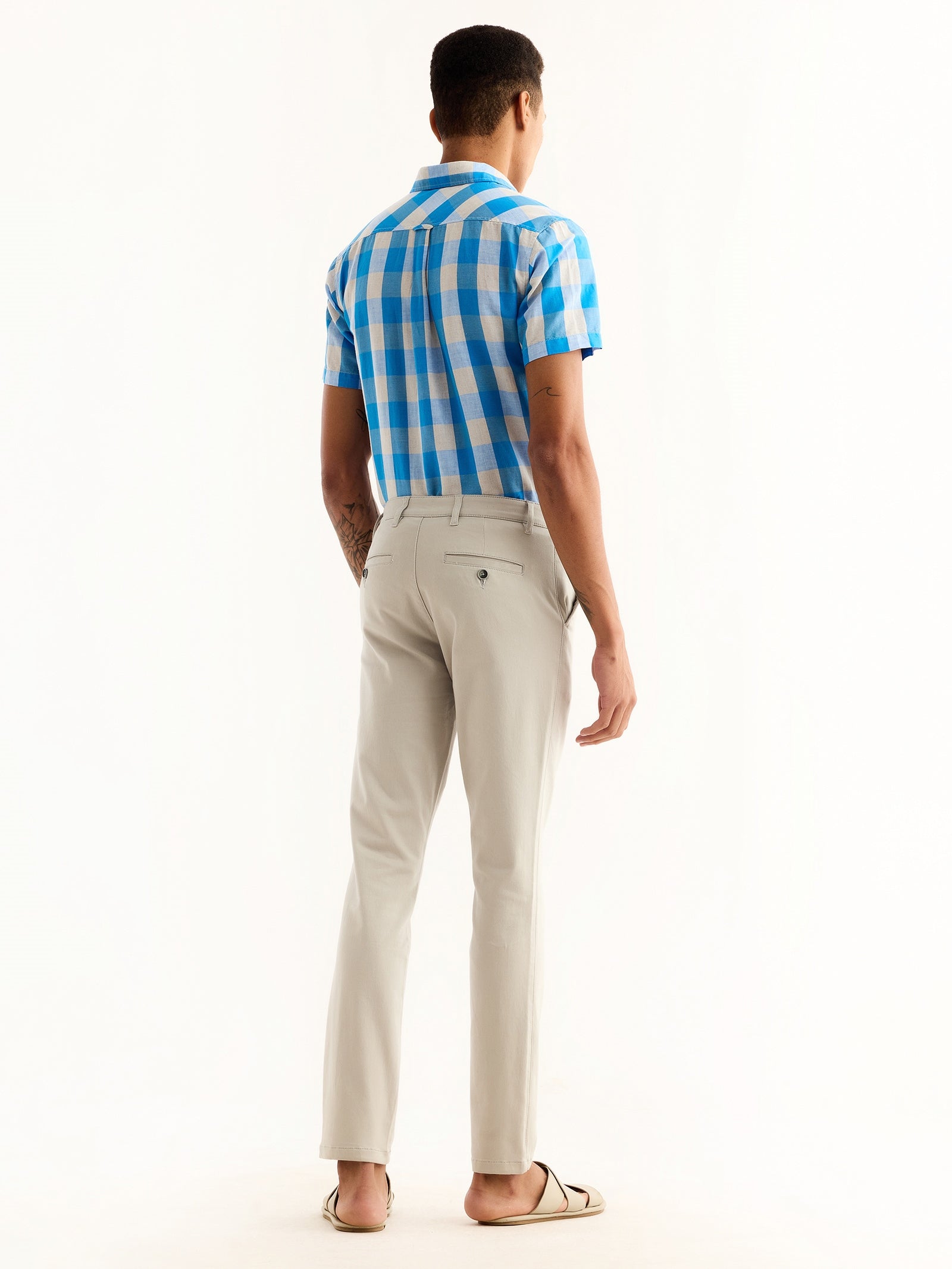 Grey Stretch Slim Fit Trouser