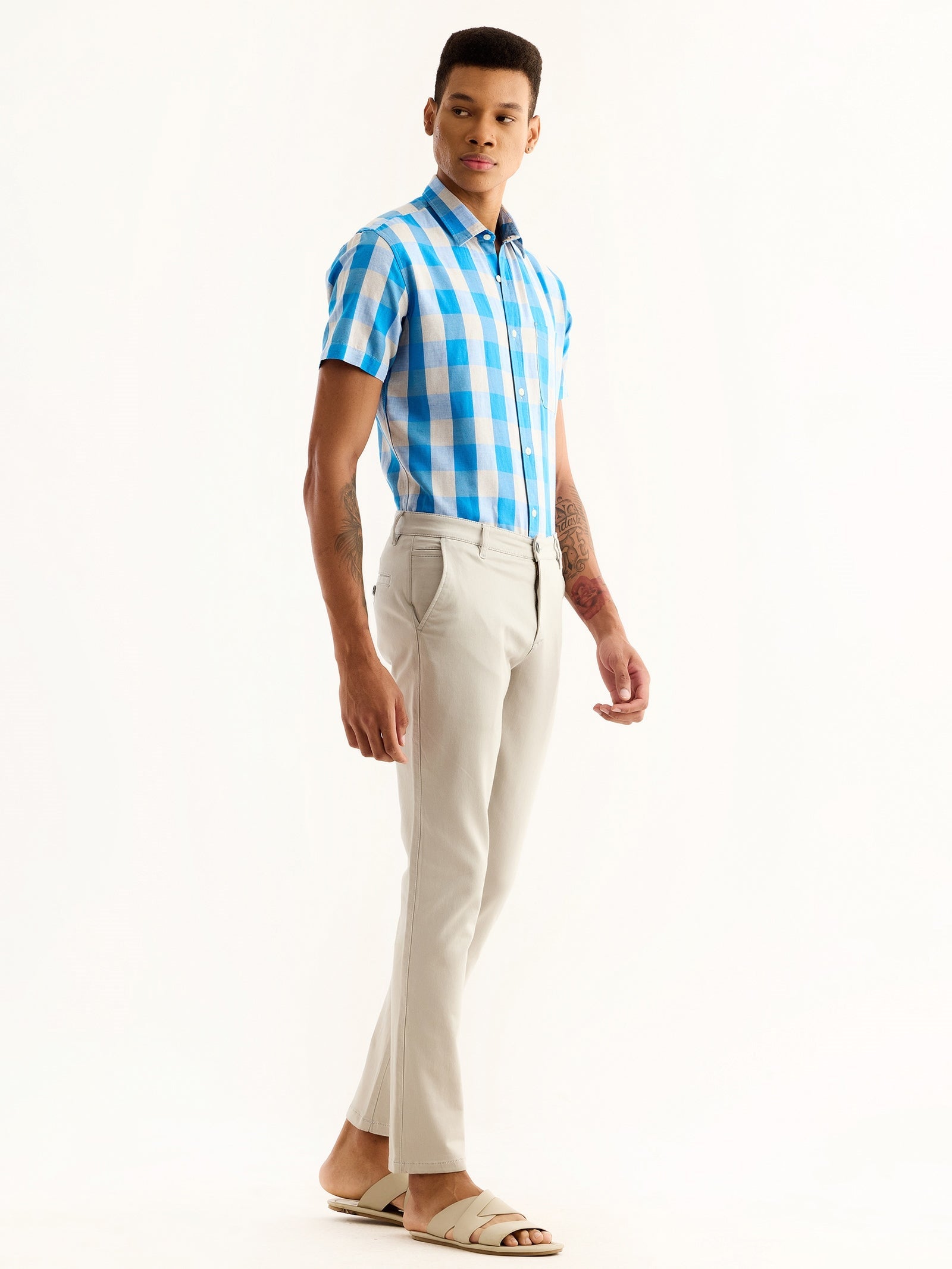 Grey Stretch Slim Fit Trouser