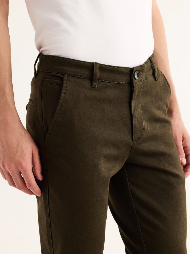 Olive Stretch Slim Fit Trouser