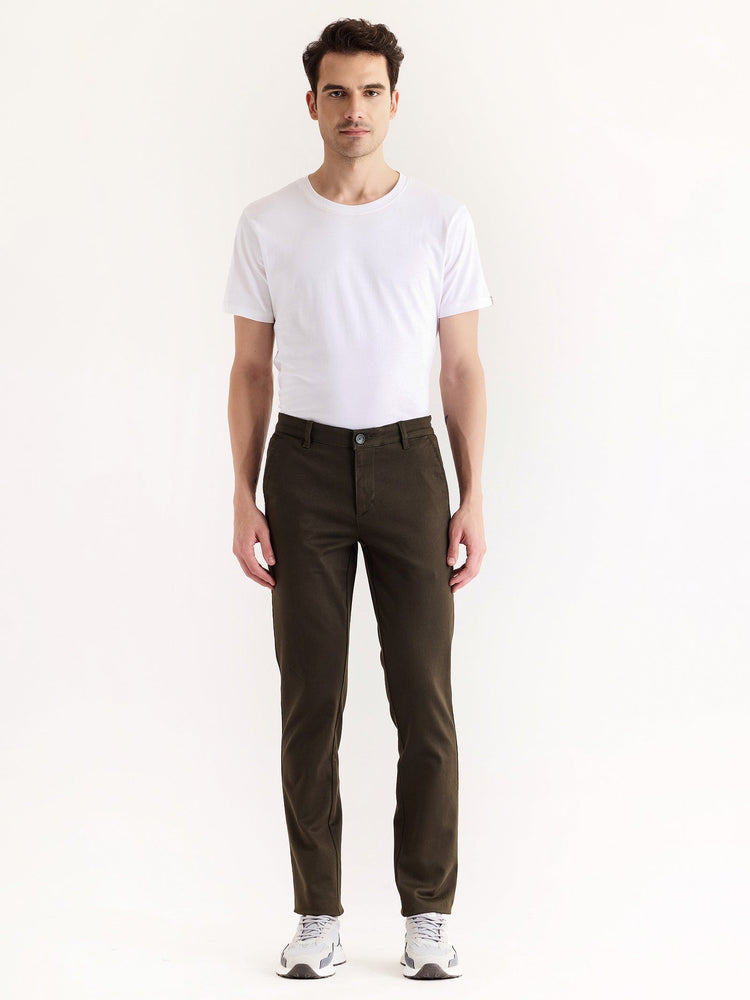 Olive Stretch Slim Fit Trouser