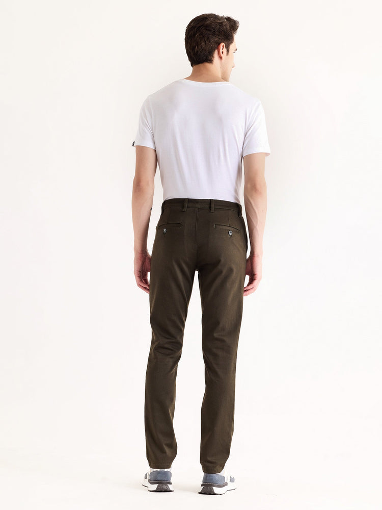 Olive Stretch Slim Fit Trouser