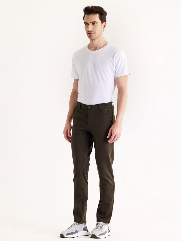 Olive Stretch Slim Fit Trouser