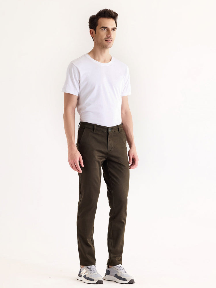 Olive Stretch Slim Fit Trouser