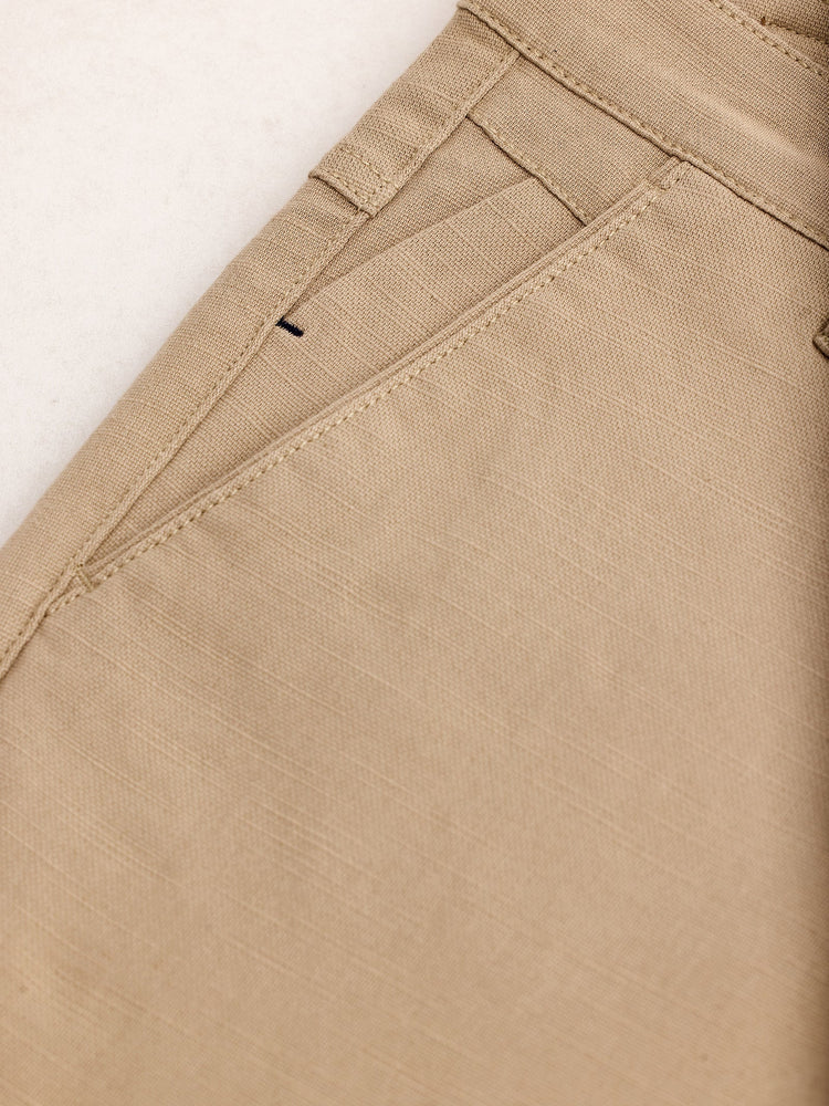 Khaki Stretch Slim Fit Trouser