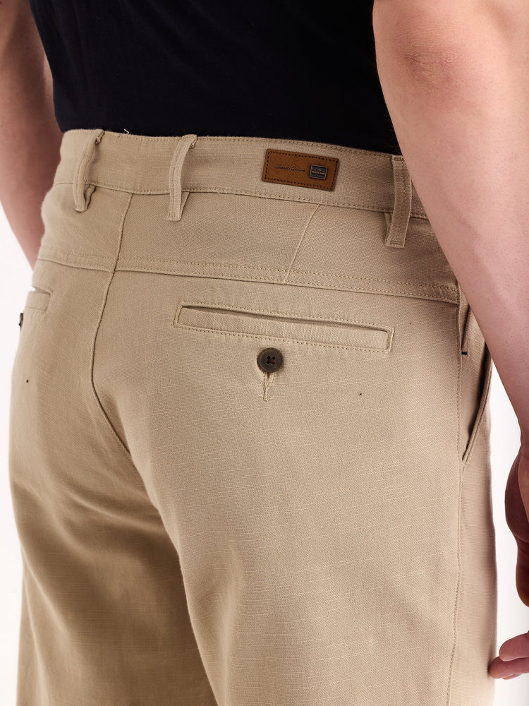 Khaki Stretch Slim Fit Trouser
