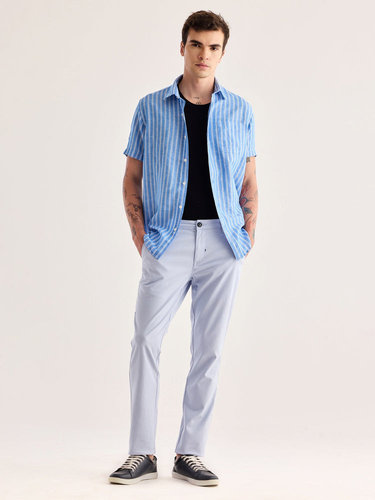 Purple Stretch Slim Fit Trouser