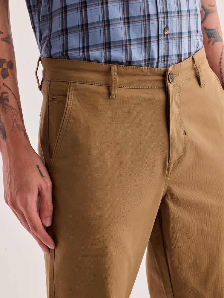 Khaki Stretch Slim Fit Trouser