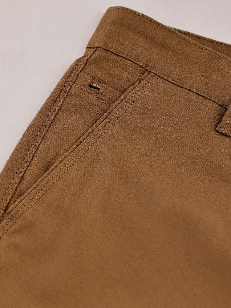 Khaki Stretch Slim Fit Trouser