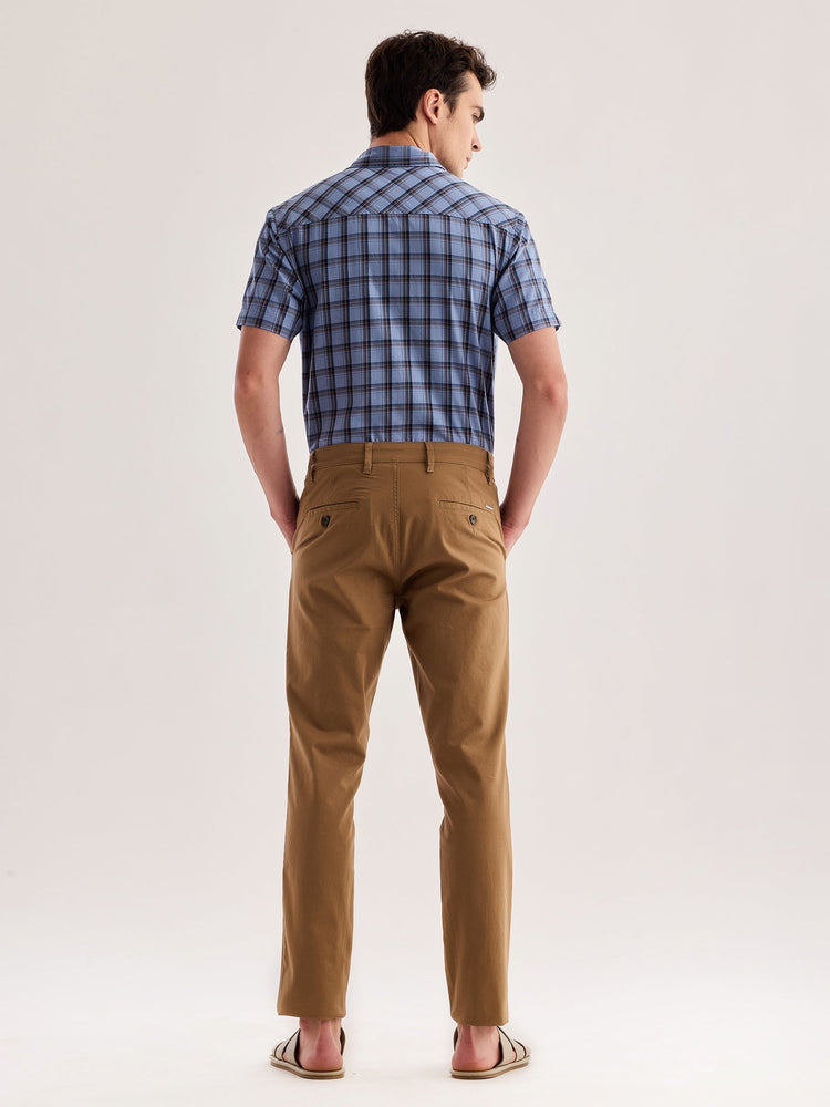 Khaki Stretch Slim Fit Trouser