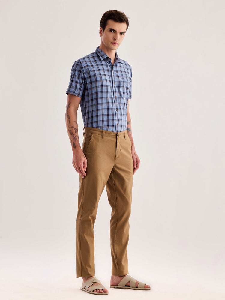 Khaki Stretch Slim Fit Trouser