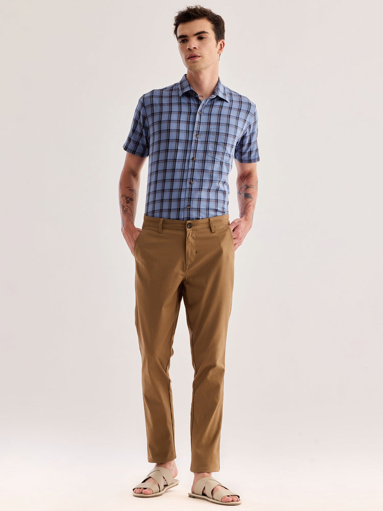 Khaki Stretch Slim Fit Trouser