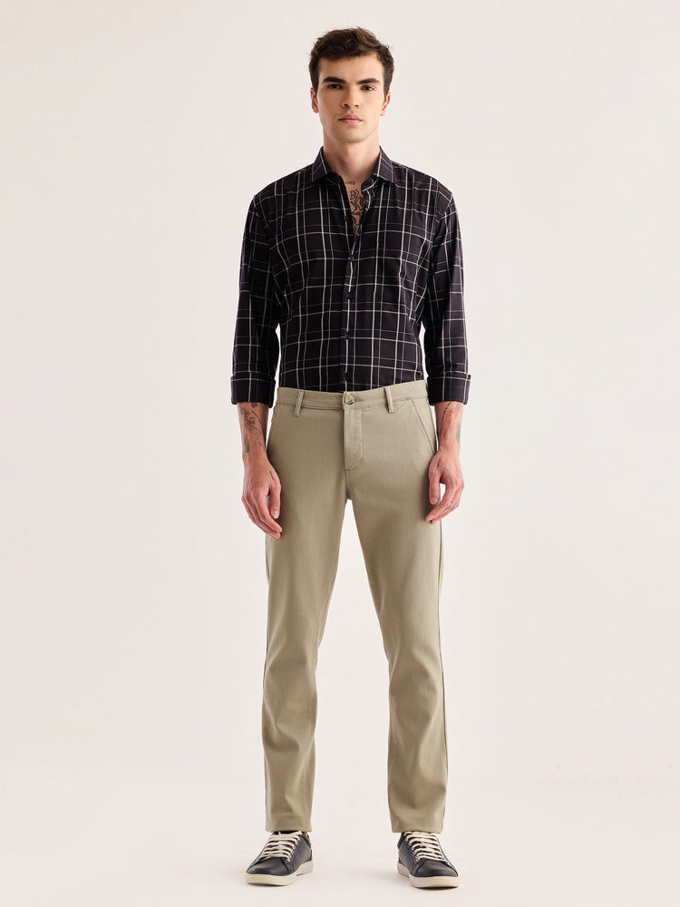 Green Stretch Slim Fit Trouser