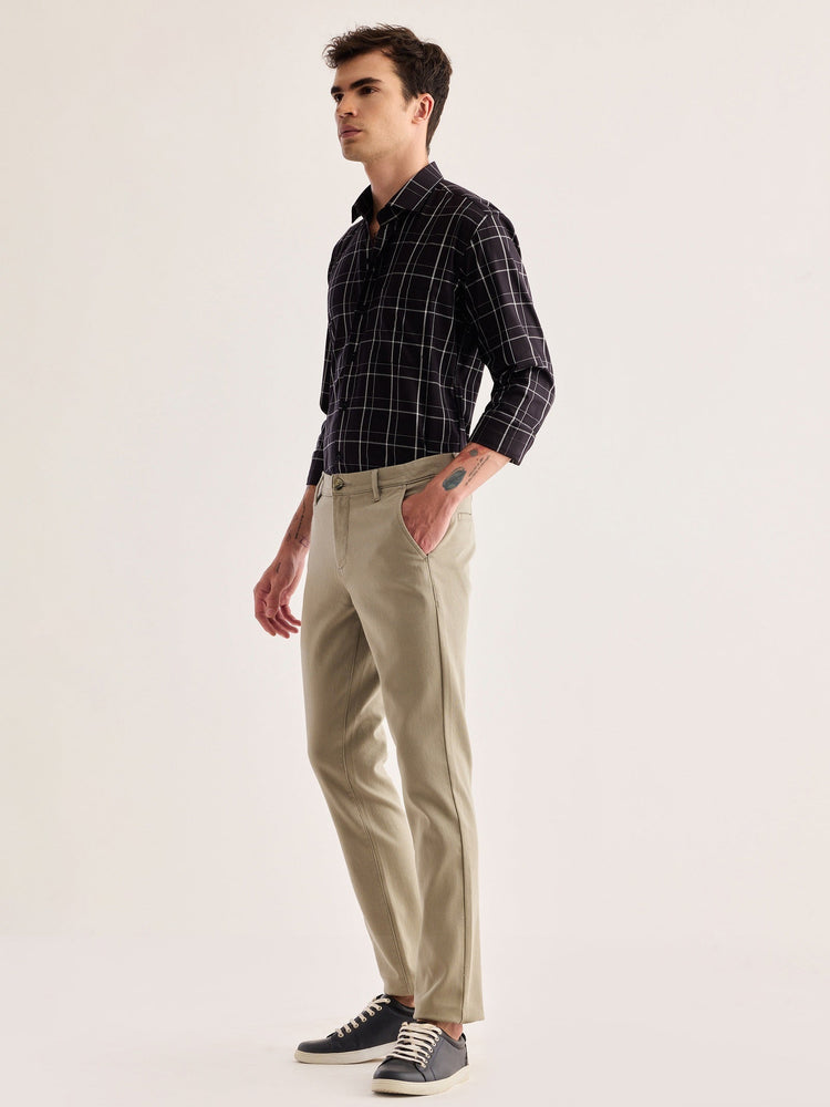 Green Stretch Slim Fit Trouser