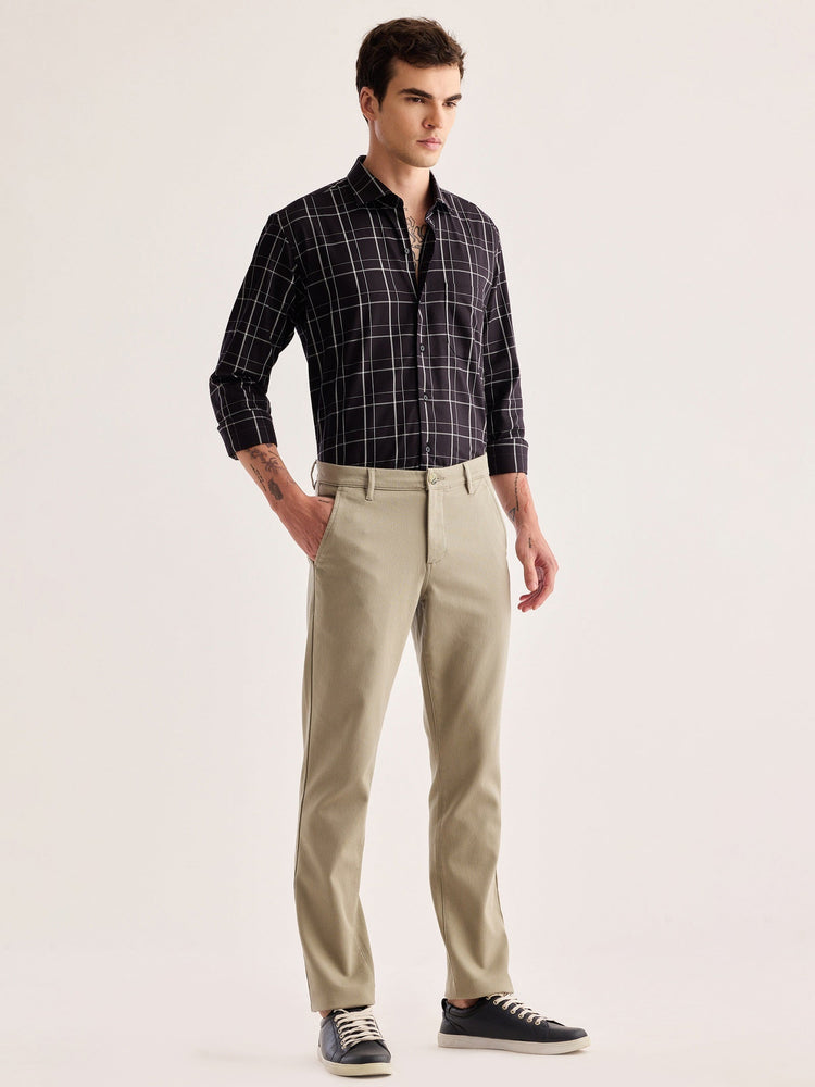 Green Stretch Slim Fit Trouser