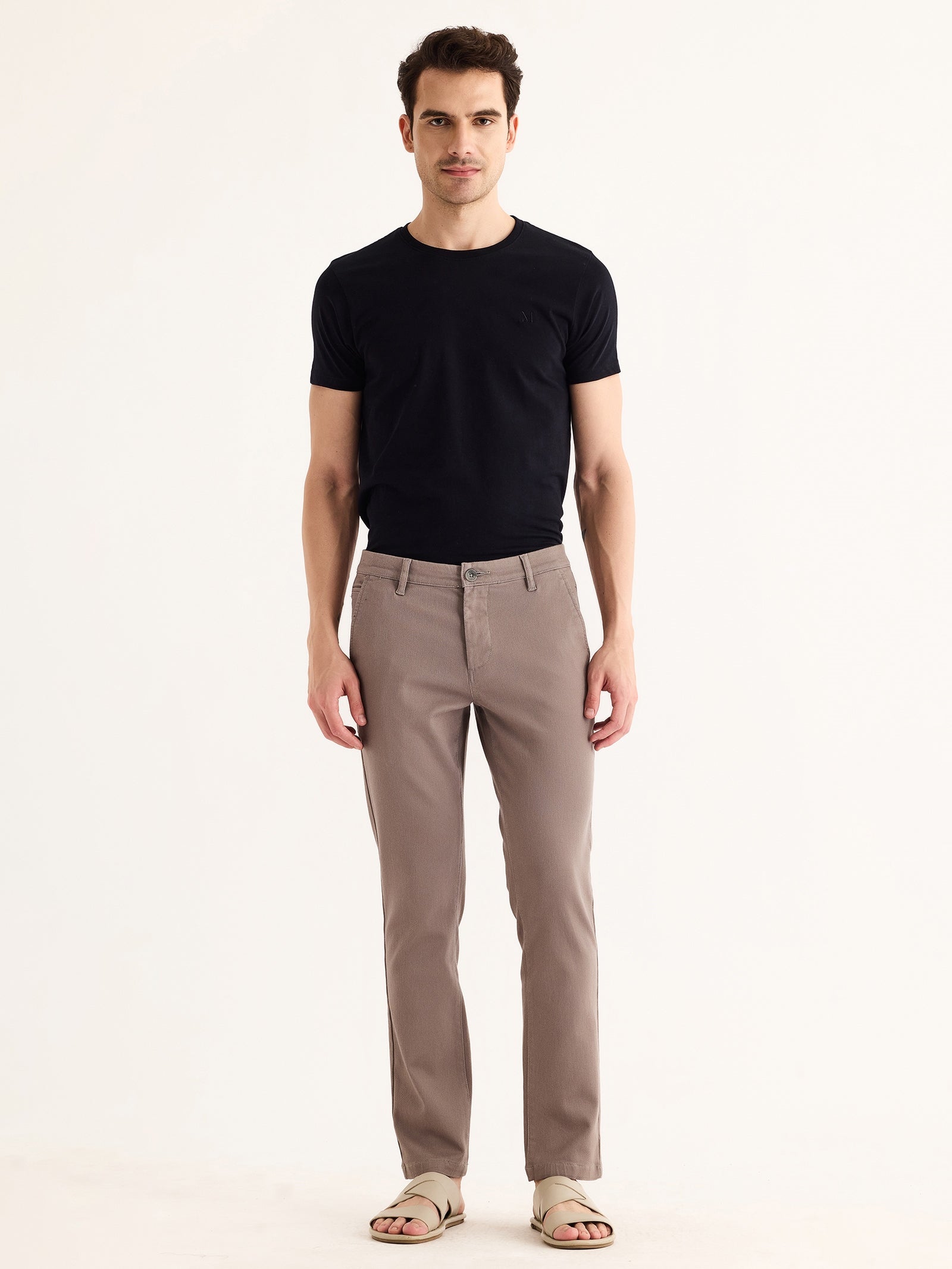 Grey Stretch Slim Fit Trouser