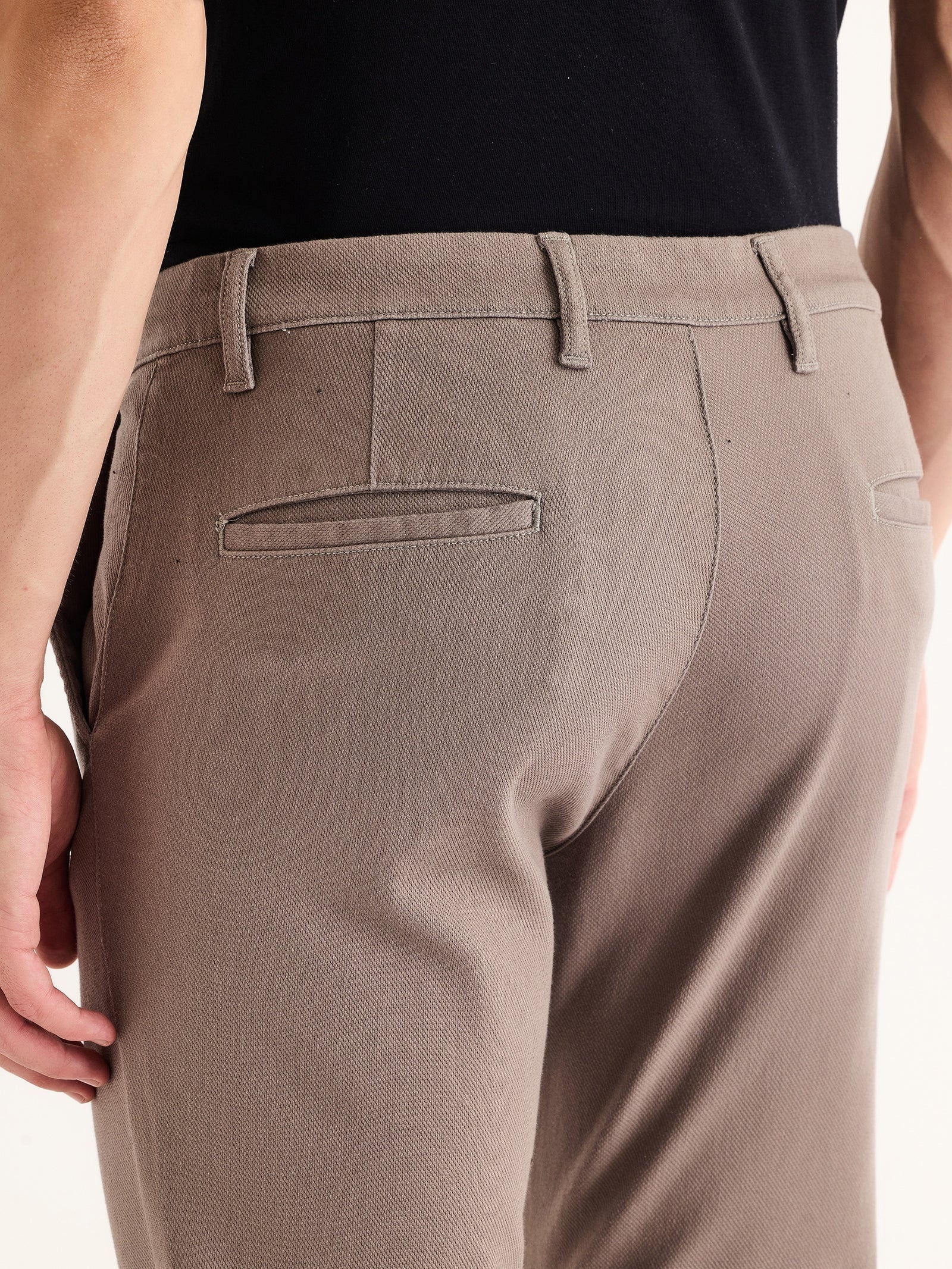 Grey Stretch Slim Fit Trouser