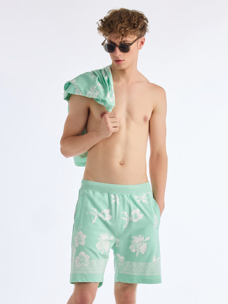 Green Printed Pure Cotton Co-Ords