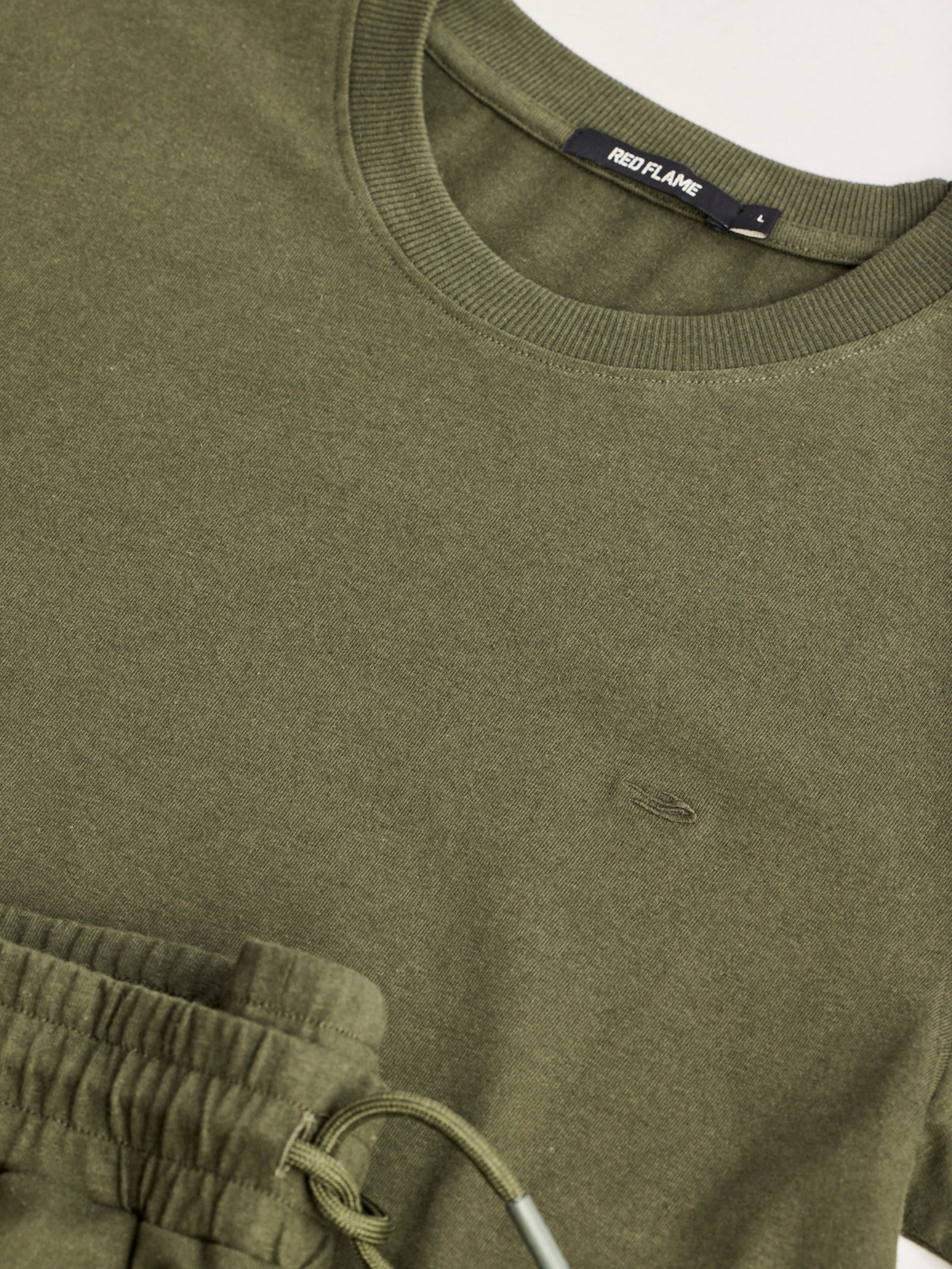 Green Solid Pure Cotton Co-Ords