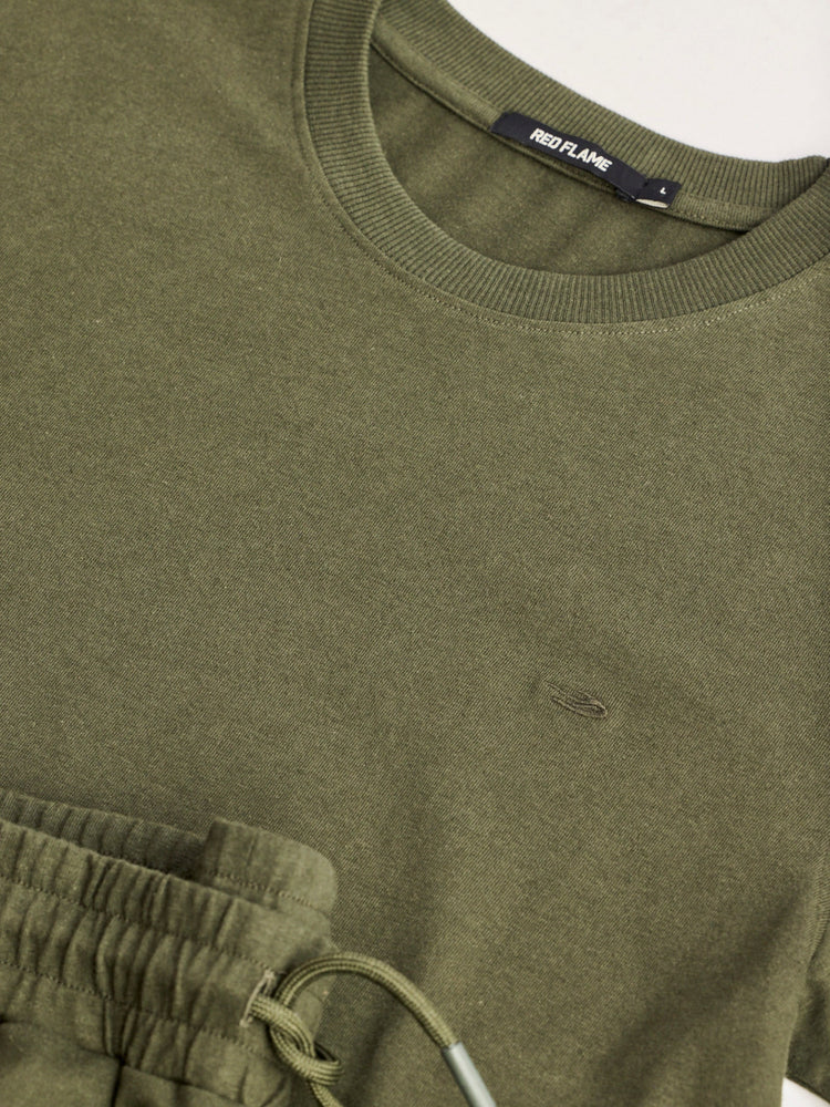 Green Solid Pure Cotton Co-Ords