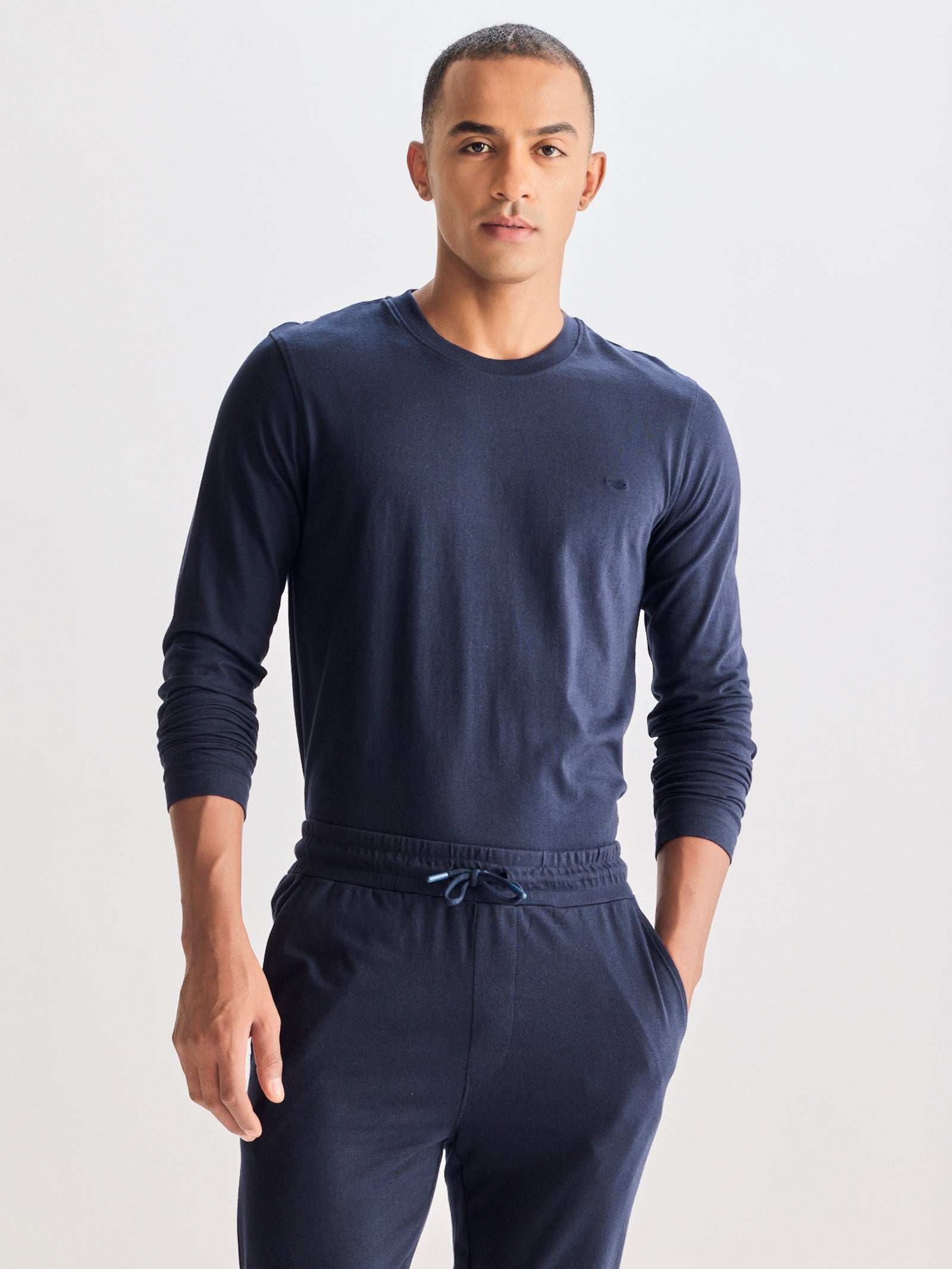 Navy Solid Pure Cotton Co-Ords