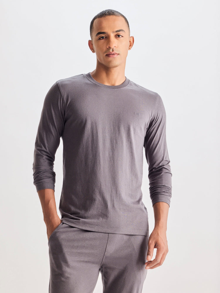Grey Solid Pure Cotton Co-Ords
