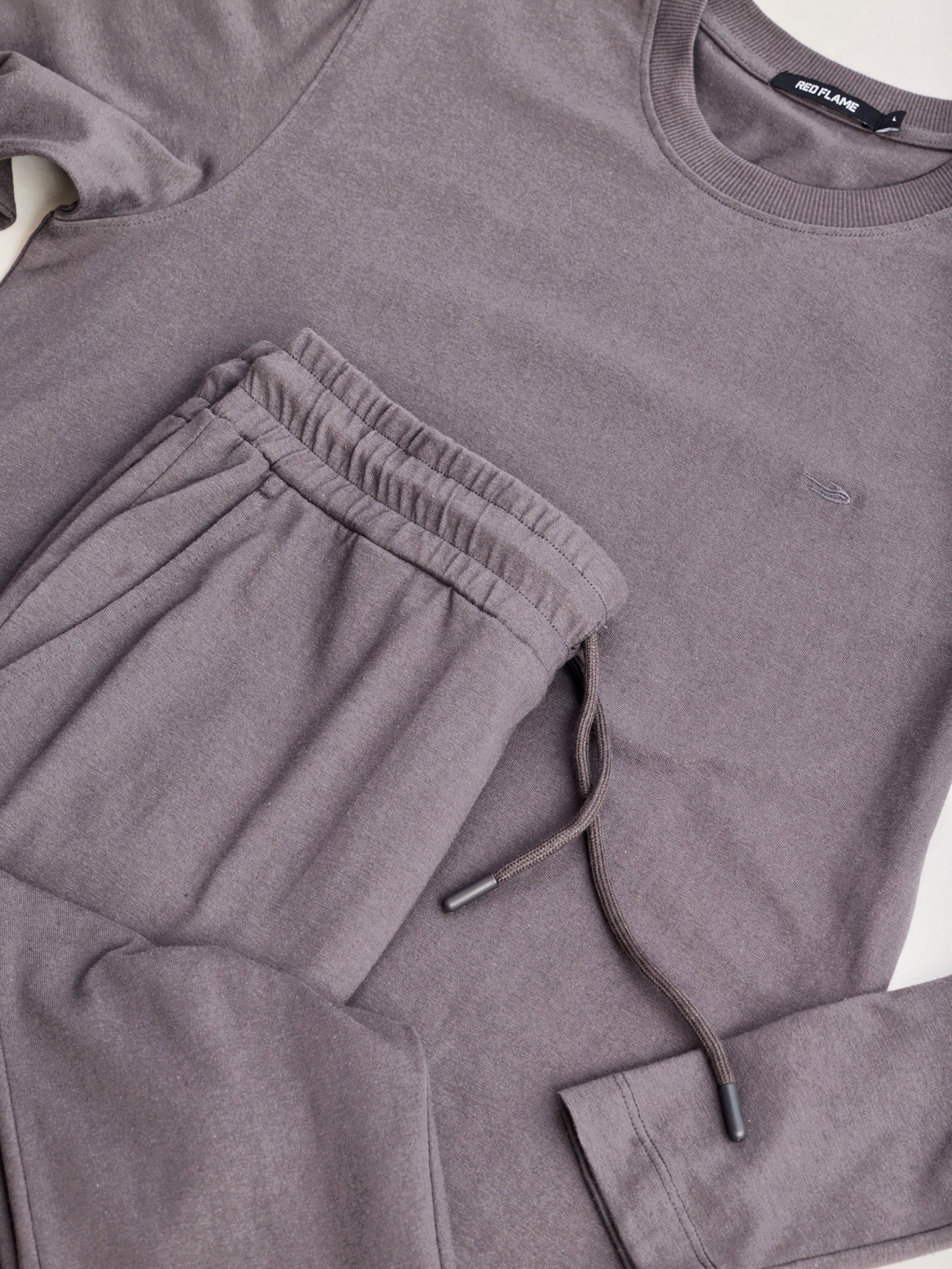 Grey Solid Pure Cotton Co-Ords
