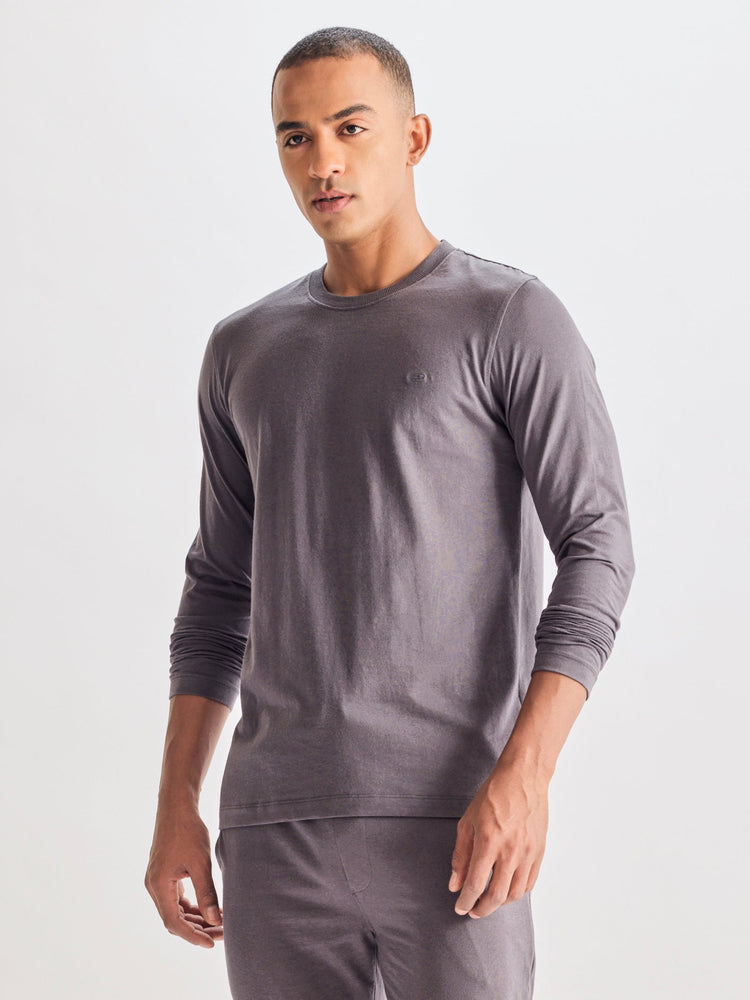 Grey Solid Pure Cotton Co-Ords