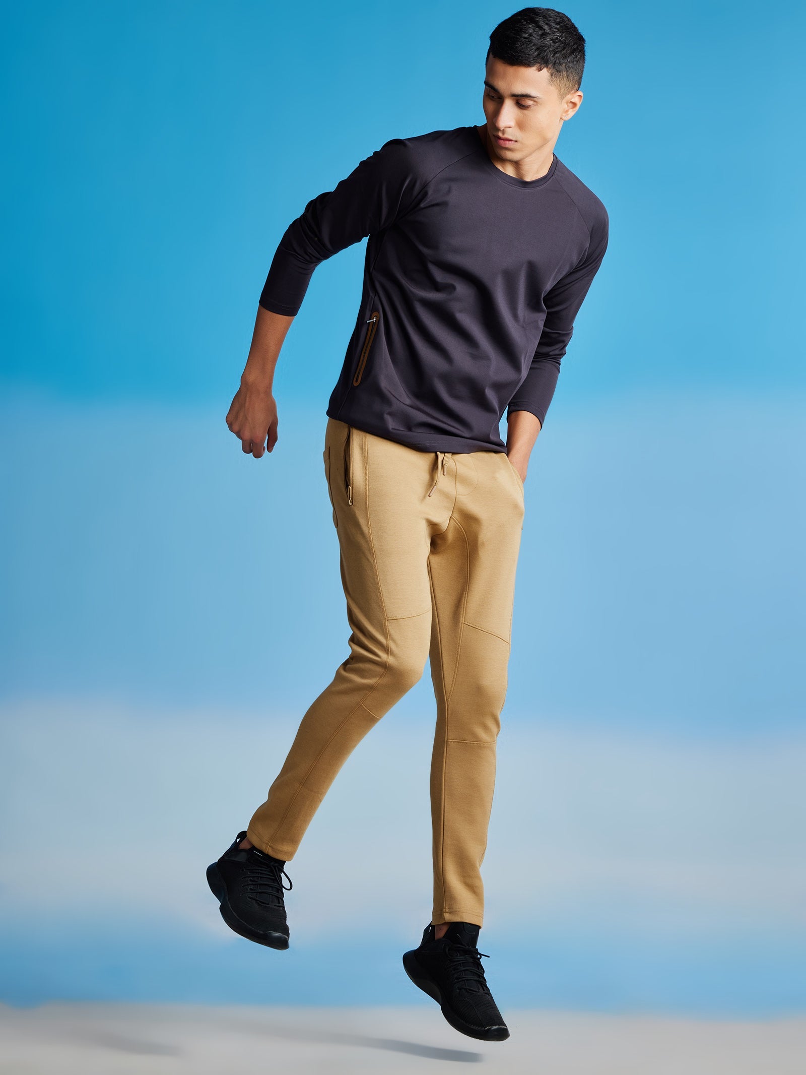 Khaki Slim Fit Track Pant