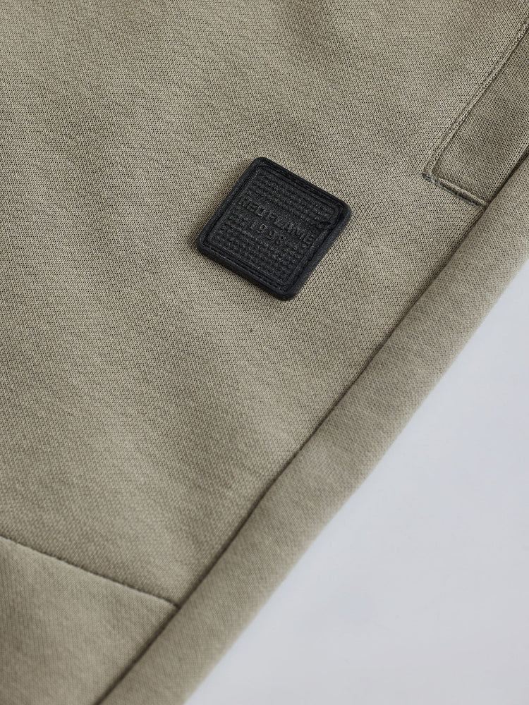 Grey Solid Regular Fit Jogger