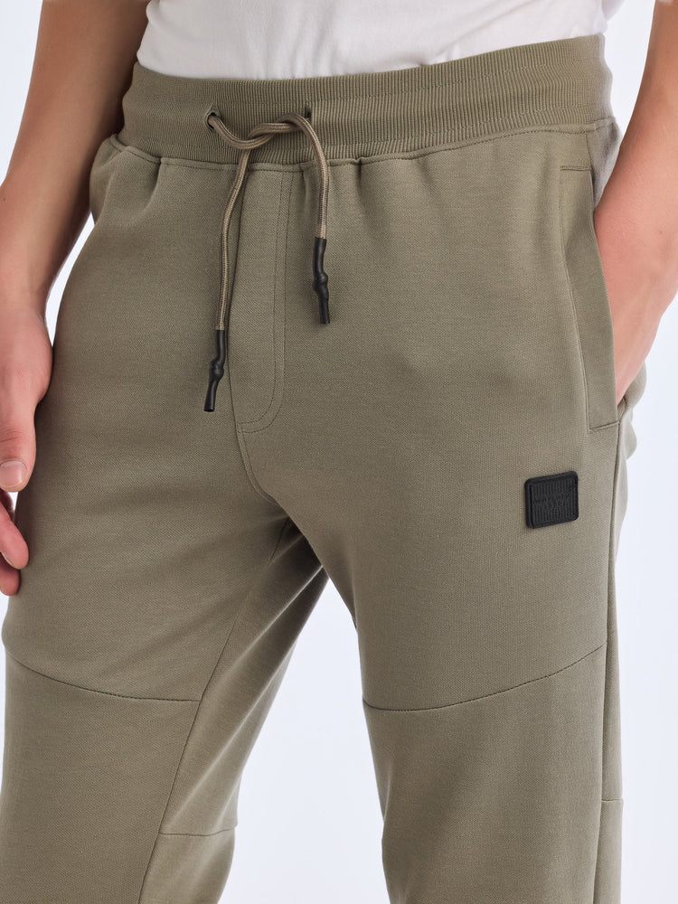 Grey Solid Regular Fit Jogger